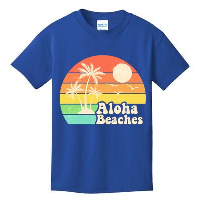 Vintage Retro Tropical Aloha Beahes Kids T-Shirt