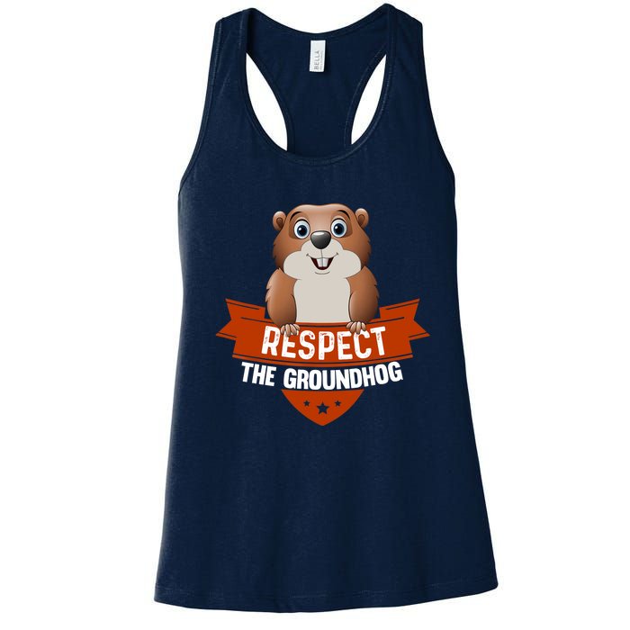 Vintage Respect The Groundhog Day Women's Racerback Tank