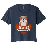 Vintage Respect The Groundhog Day Women's Crop Top Tee