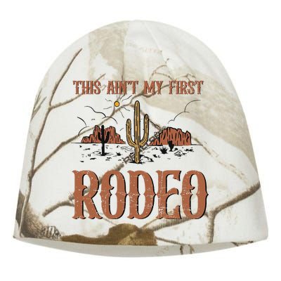 Vintage Retro This Aint My First Rodeo Kati - Camo Knit Beanie