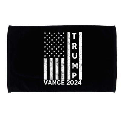 Vote Red Trump Vance 2024 Grunged Usa Flag Microfiber Hand Towel