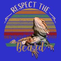 Vintage Respect The Beard Funny Bearded Dragon Lizard Gift Kids T-Shirt