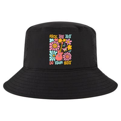 Vintage Rock The Test Funny Test Day For Teachers Cool Comfort Performance Bucket Hat