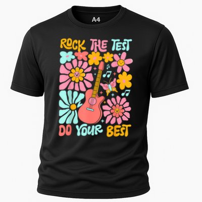 Vintage Rock The Test Funny Test Day For Teachers Performance Shirt