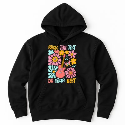 Vintage Rock The Test Funny Test Day For Teachers Hoodie