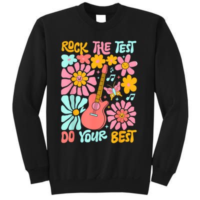 Vintage Rock The Test Funny Test Day For Teachers Sweatshirt