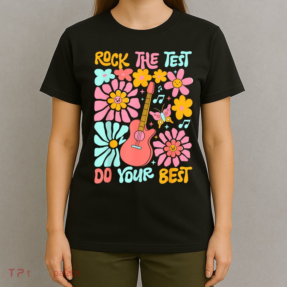 Vintage Rock The Test Funny Test Day For Teachers T-Shirt