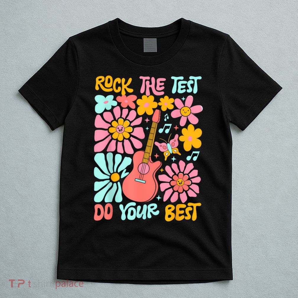 Vintage Rock The Test Funny Test Day For Teachers T-Shirt