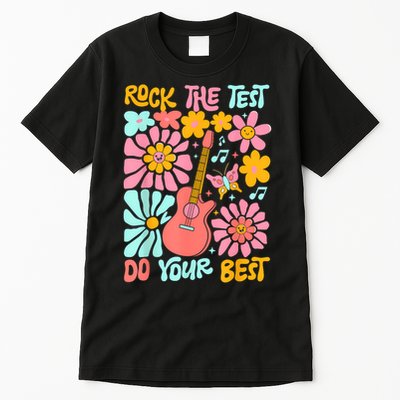 Vintage Rock The Test Funny Test Day For Teachers Tall T-Shirt