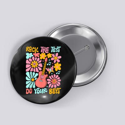 Vintage Rock The Test Funny Test Day For Teachers Button