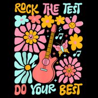 Vintage Rock The Test Funny Test Day For Teachers Button