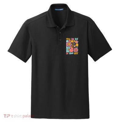 Vintage Rock The Test Funny Test Day For Teachers Dry Zone Grid Polo