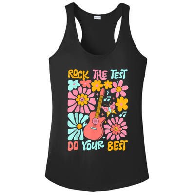 Vintage Rock The Test Funny Test Day For Teachers Ladies PosiCharge Competitor Racerback Tank