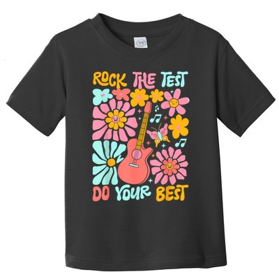 Vintage Rock The Test Funny Test Day For Teachers Toddler T-Shirt