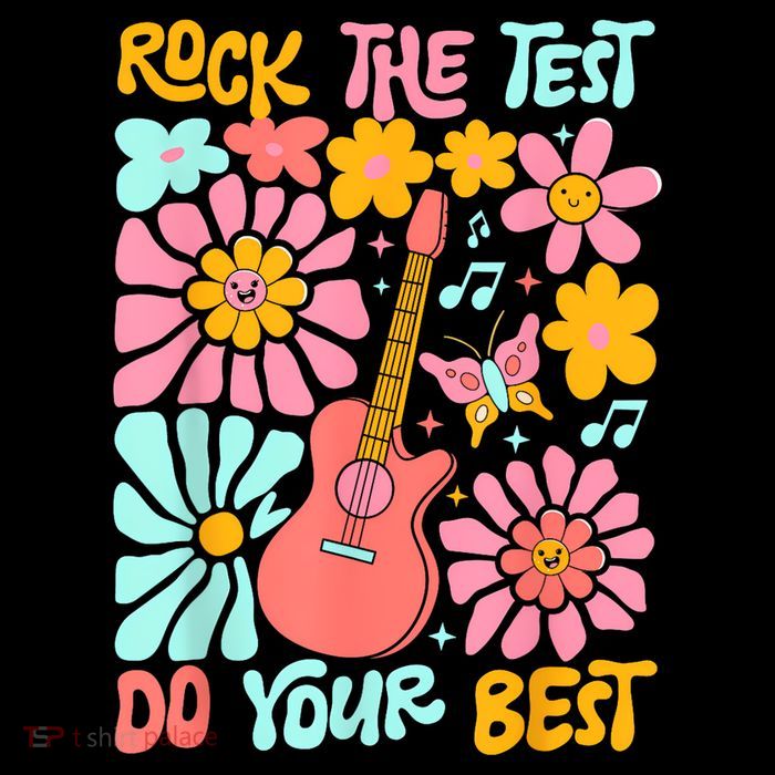 Vintage Rock The Test Funny Test Day For Teachers Womens T-Shirt