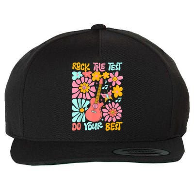 Vintage Rock The Test Funny Test Day For Teachers Wool Snapback Cap