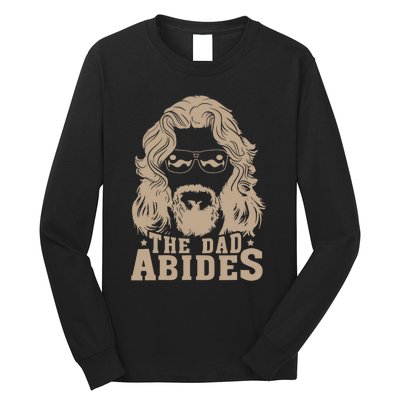 Vintage Retro The Dad Abides Funny Dad FatherS Day Long Sleeve Shirt