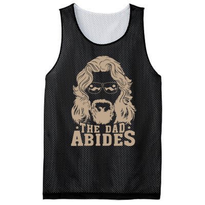 Vintage Retro The Dad Abides Funny Dad FatherS Day Mesh Reversible Basketball Jersey Tank