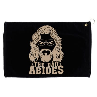 Vintage Retro The Dad Abides Funny Dad FatherS Day Grommeted Golf Towel