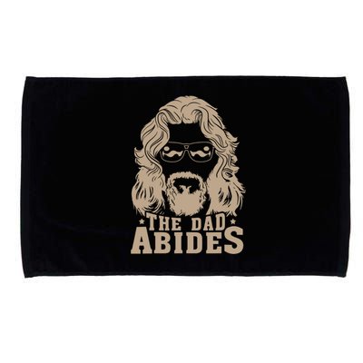 Vintage Retro The Dad Abides Funny Dad FatherS Day Microfiber Hand Towel