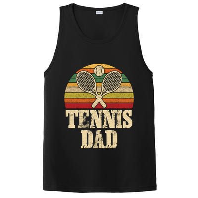 Vintage Retro Tennis Dad Fathers Day Present Gift PosiCharge Competitor Tank