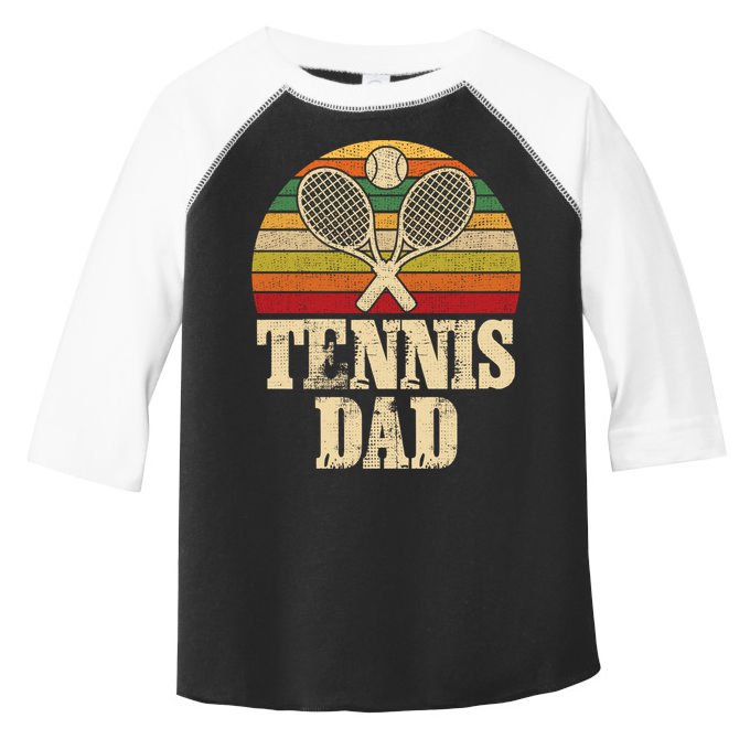 Vintage Retro Tennis Dad Fathers Day Present Gift Toddler Fine Jersey T-Shirt
