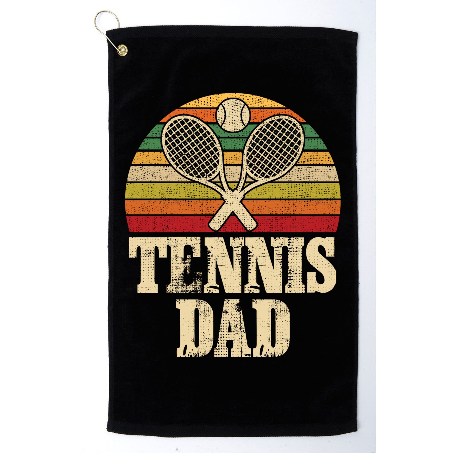 Vintage Retro Tennis Dad Fathers Day Present Gift Golf Towel