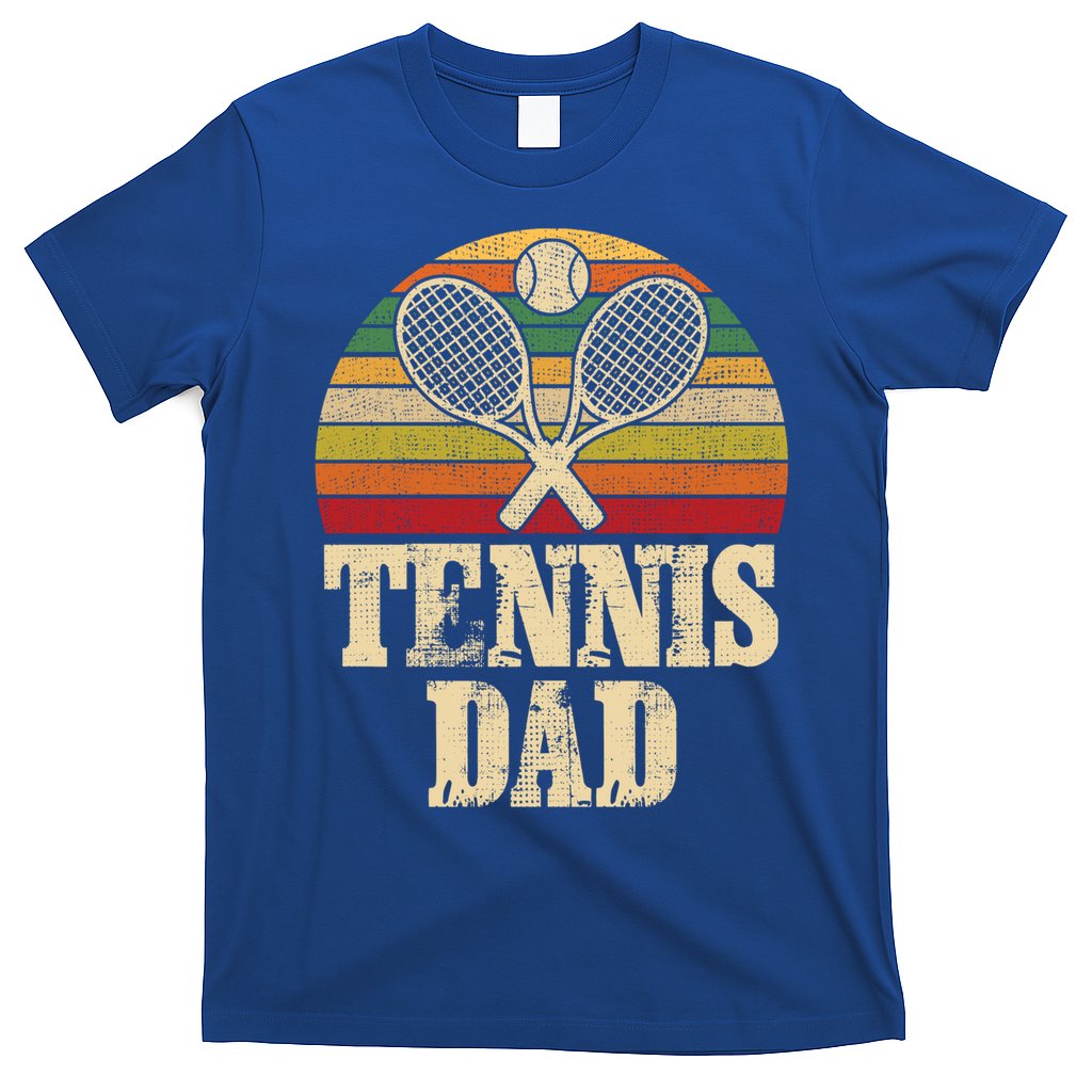 Vintage Retro Tennis Dad Fathers Day Present Gift T-Shirt