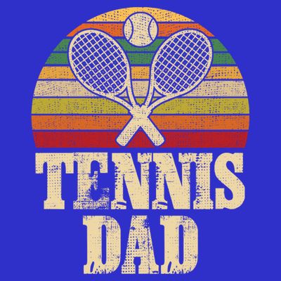Vintage Retro Tennis Dad Fathers Day Present Gift T-Shirt