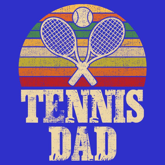 Vintage Retro Tennis Dad Fathers Day Present Gift T-Shirt