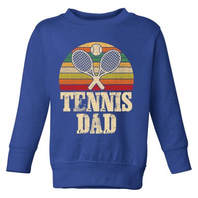 Vintage Retro Tennis Dad Fathers Day Present Gift Toddler Sweatshirt