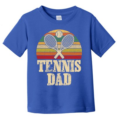Vintage Retro Tennis Dad Fathers Day Present Gift Toddler T-Shirt
