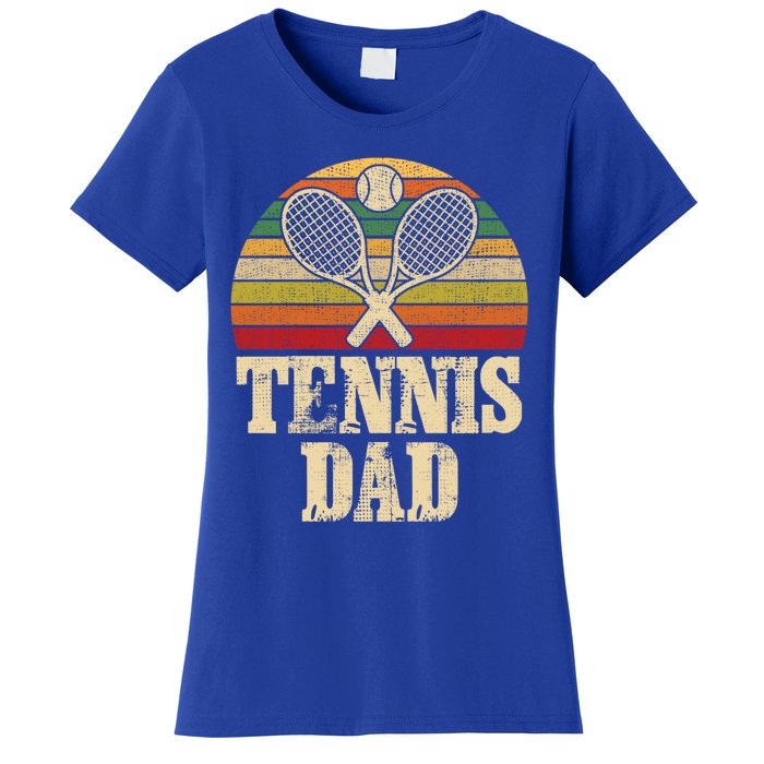 Vintage Retro Tennis Dad Fathers Day Present Gift Women's T-Shirt