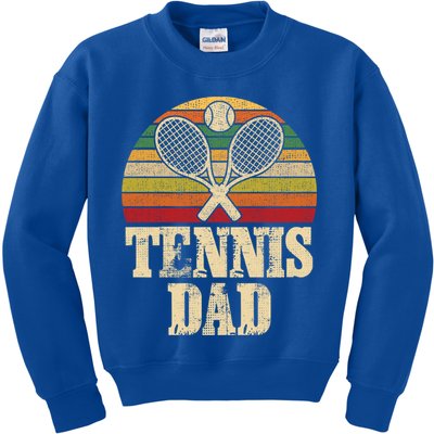 Vintage Retro Tennis Dad Fathers Day Present Gift Kids Sweatshirt