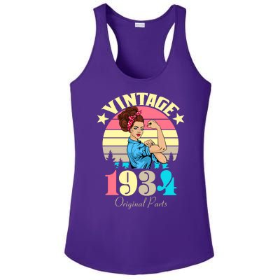 Vintage Rosie The Riveter 1934 Original Parts 90th Birthday Ladies PosiCharge Competitor Racerback Tank