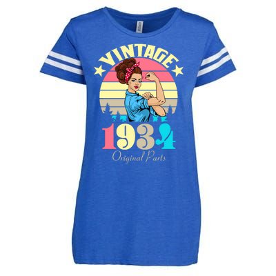 Vintage Rosie The Riveter 1934 Original Parts 90th Birthday Enza Ladies Jersey Football T-Shirt