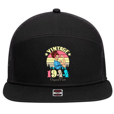 Vintage Rosie The Riveter 1944 Original Parts 80th Birthday 7 Panel Mesh Trucker Snapback Hat