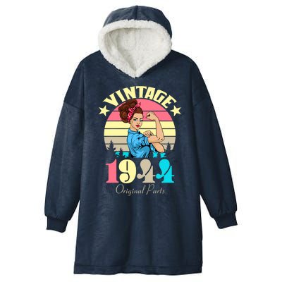 Vintage Rosie The Riveter 1944 Original Parts 80th Birthday Hooded Wearable Blanket