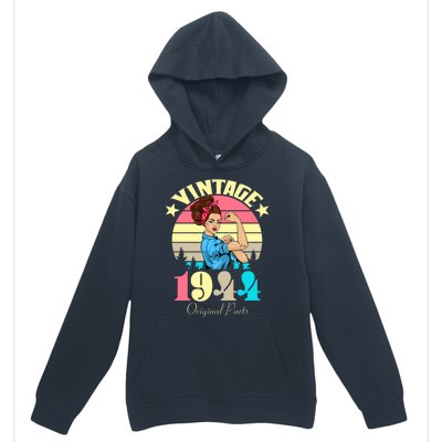 Vintage Rosie The Riveter 1944 Original Parts 80th Birthday Urban Pullover Hoodie