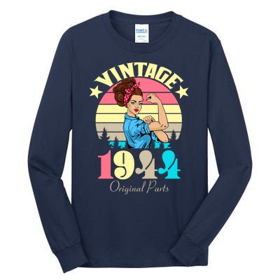 Vintage Rosie The Riveter 1944 Original Parts 80th Birthday Tall Long Sleeve T-Shirt