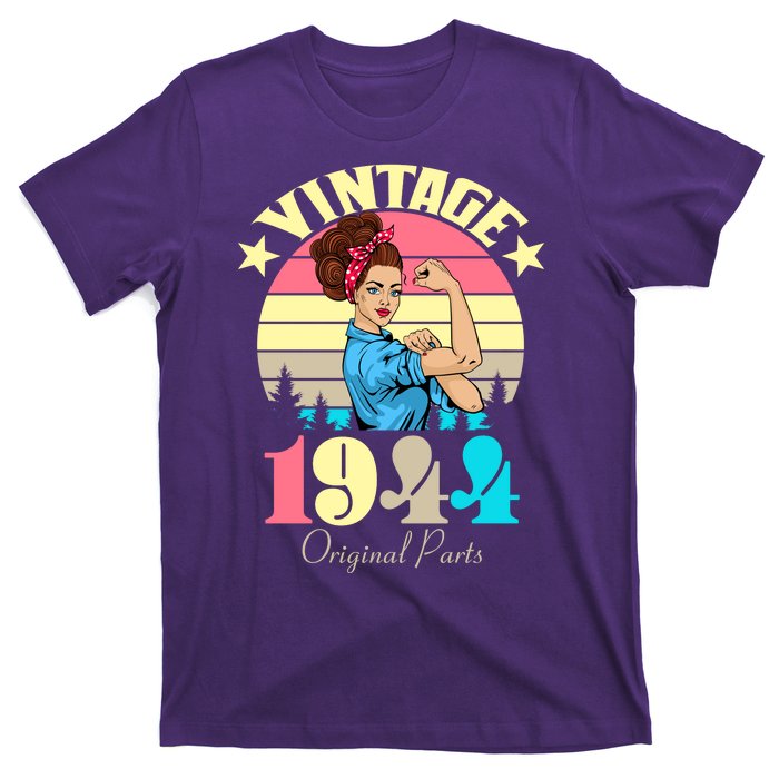 Vintage Rosie The Riveter 1944 Original Parts 80th Birthday T-Shirt