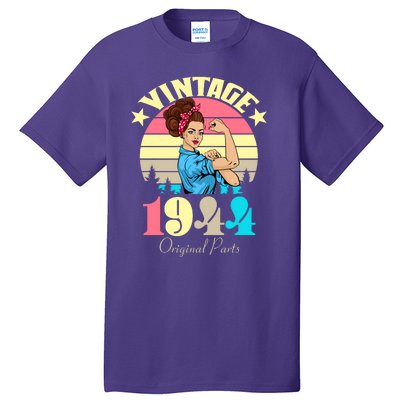 Vintage Rosie The Riveter 1944 Original Parts 80th Birthday Tall T-Shirt