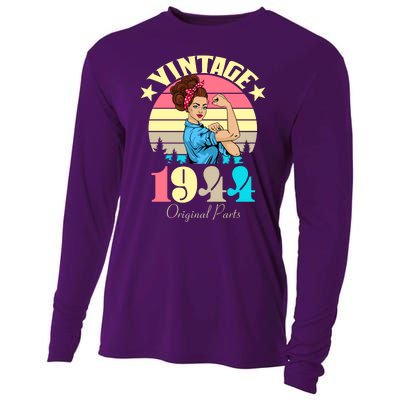 Vintage Rosie The Riveter 1944 Original Parts 80th Birthday Cooling Performance Long Sleeve Crew