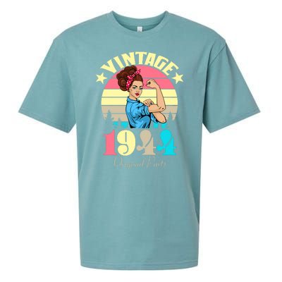 Vintage Rosie The Riveter 1944 Original Parts 80th Birthday Sueded Cloud Jersey T-Shirt