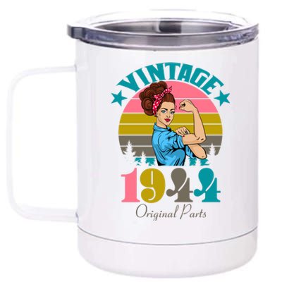 Vintage Rosie The Riveter 1944 Original Parts 80th Birthday 12 oz Stainless Steel Tumbler Cup