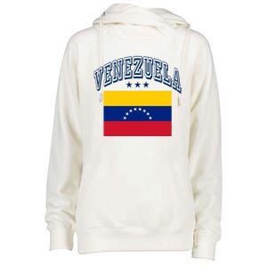 Venezuela Retro Throwback Flag Athletic Funny Gift Womens Funnel Neck Pullover Hood