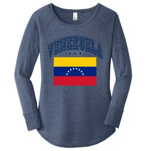 Venezuela Retro Throwback Flag Athletic Funny Gift Women's Perfect Tri Tunic Long Sleeve Shirt