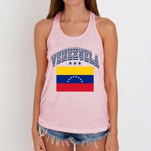 Venezuela Retro Throwback Flag Athletic Funny Gift Women's Knotted Racerback Tank