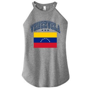 Venezuela Retro Throwback Flag Athletic Funny Gift Women's Perfect Tri Rocker Tank