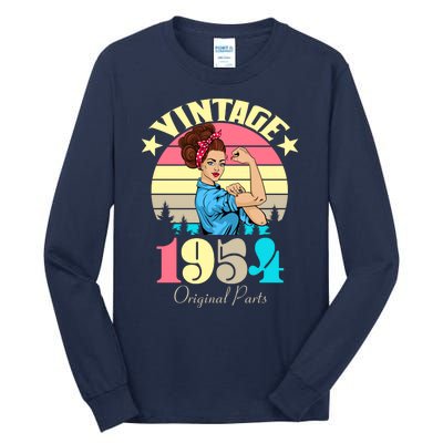 Vintage Rosie The Riveter 1954 Original Parts 70th Birthday Tall Long Sleeve T-Shirt